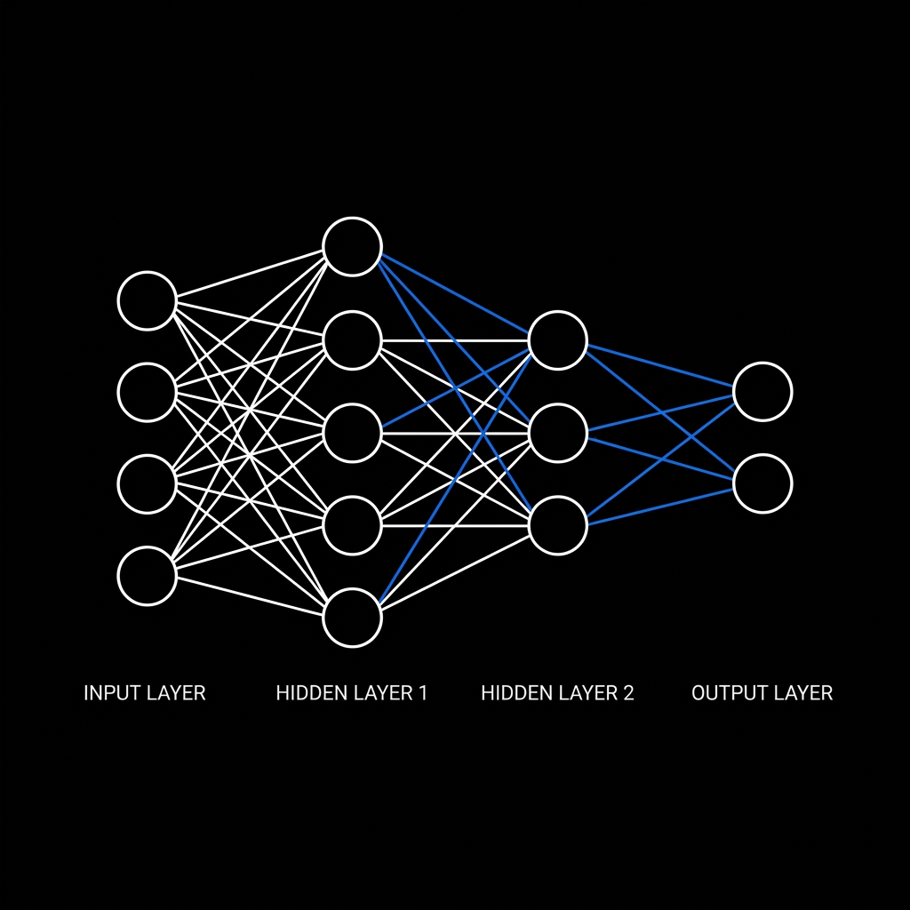 Minimalist AI Neural Schematic